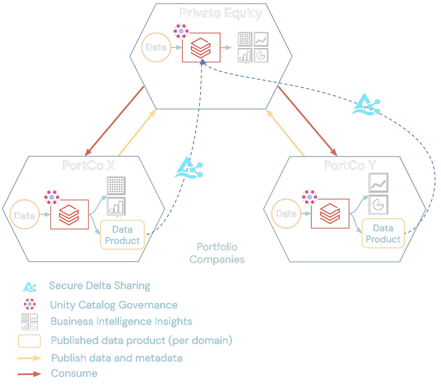 Figure 1. PE and PortCos Data Domain Organization